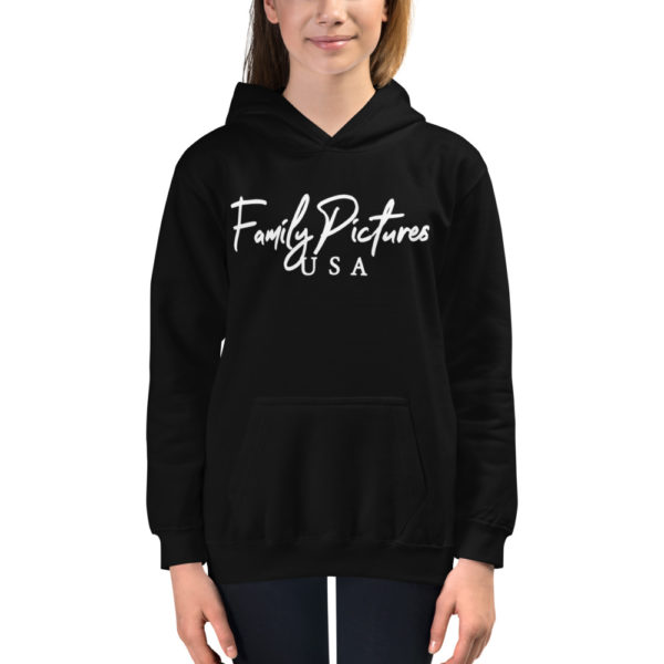Family Pictures USA logo on a hoodie