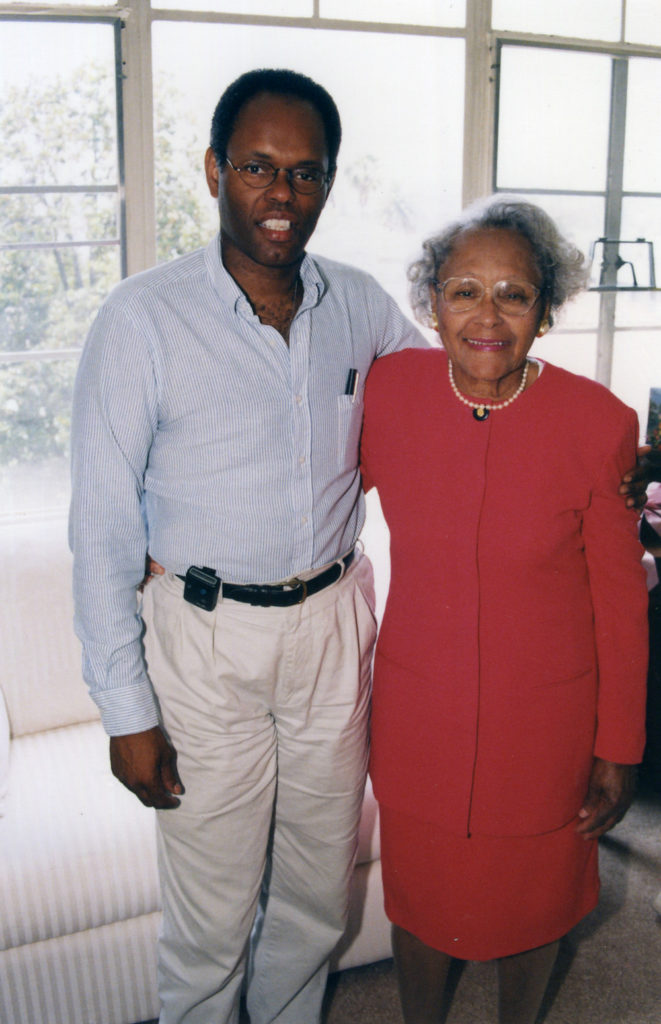 Bill Doggett stands with his arm around his mother, Frances Clarke Doggett